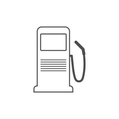 Vektör çizim, düz tasarım benzin pompası