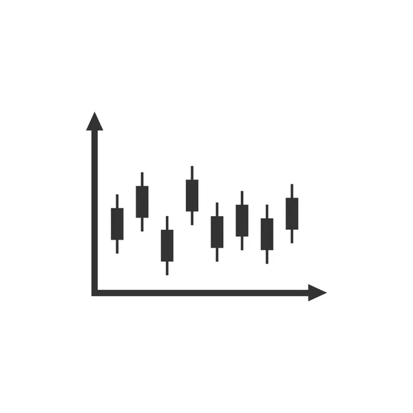 Vektoros Illusztráció Lapos Kivitel Gyertyatartó Chart — Stock Vector
