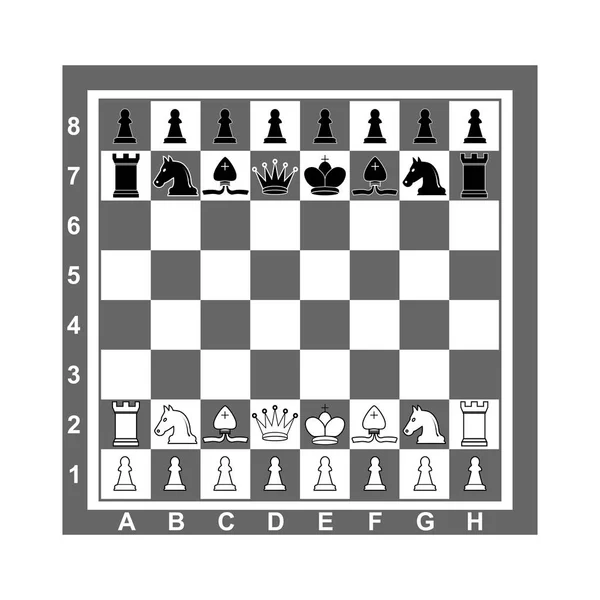 ベクトル図 フラットなデザイン ボード上のチェス — ストックベクタ