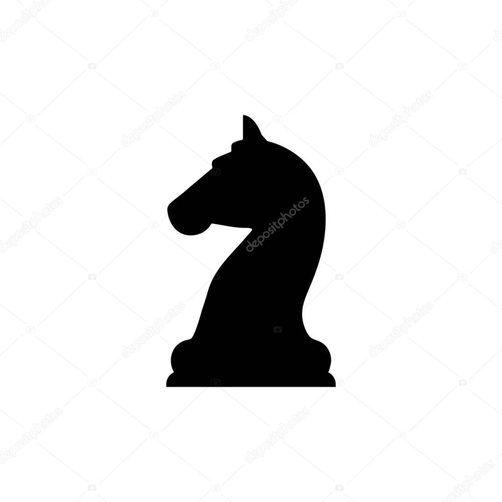 Vector illustration, flat design Knight chess