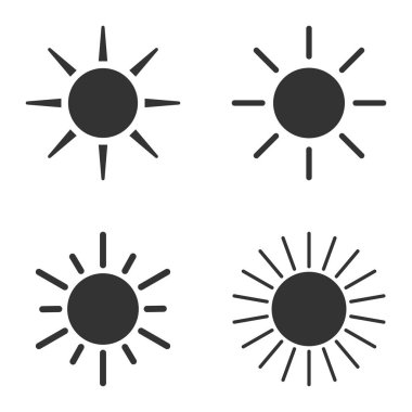 Güneşli havalarda simgesi, Güneş Icon set. Vektör çizim, düz