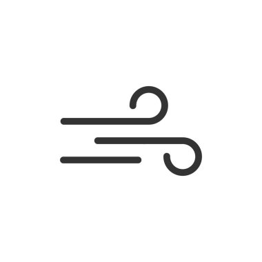 Esen rüzgar simgesi. Vektör çizim düz