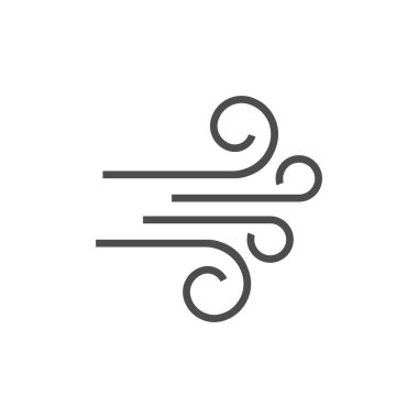 Esen rüzgar simgesi. Vektör çizim düz