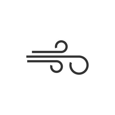 Esen rüzgar simgesi. Vektör çizim düz