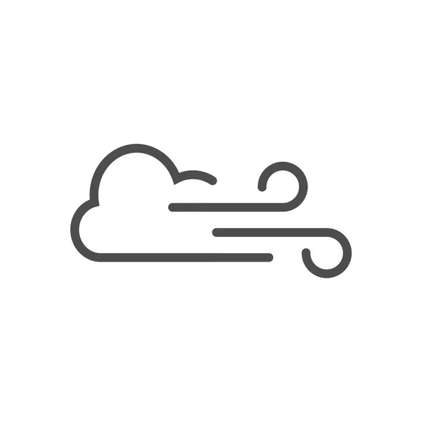Icono Nube Viento Ilustración Vectorial Plana — Archivo Imágenes Vectoriales