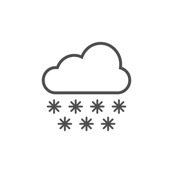 雪の天気アイコン フラットのベクトル図 — ストックベクタ