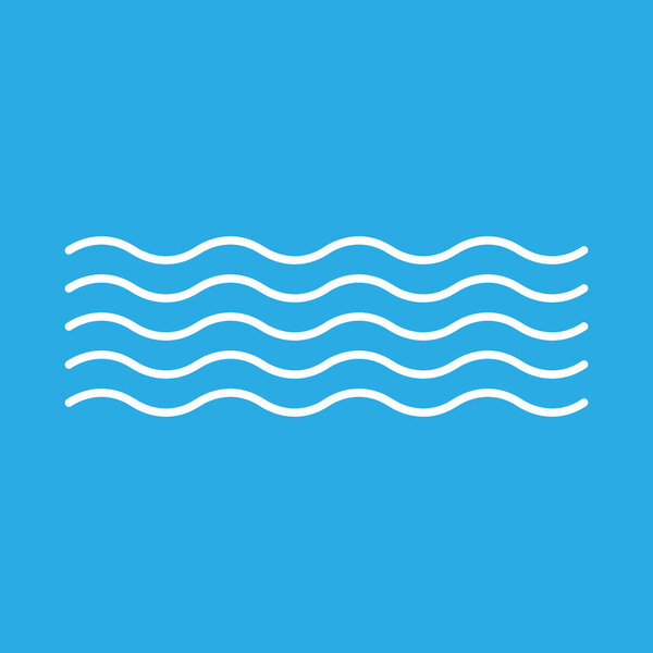 Wave Icon. Vector illustration flat design