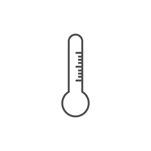 Ícone Termômetro Ilustração Vetorial Plana Temperatura — Vetor de Stock