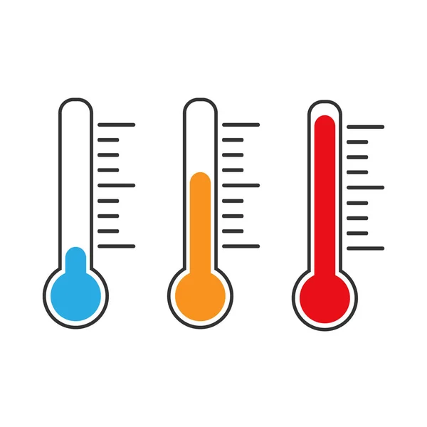 Icône Thermomètre Illustration Vectorielle Froid Chaud Normal Météo — Image vectorielle