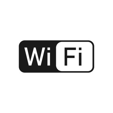 Vektör çizim, düz tasarım. WiFi logo simge