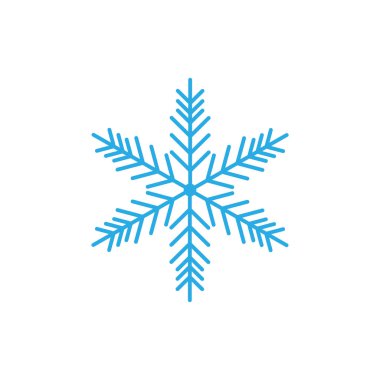 Vektör çizim, düz tasarım kar tanesi