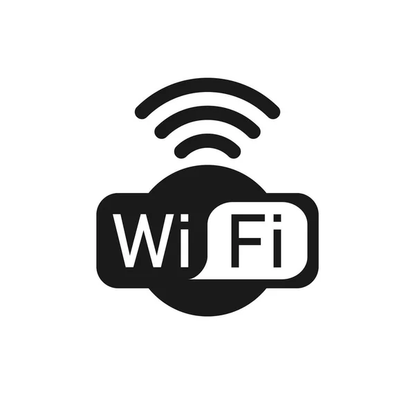 Vektör çizim, düz tasarım. WiFi logo simge