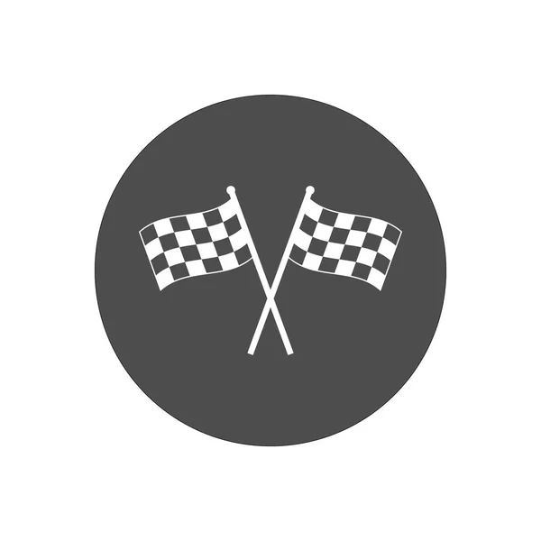 Illustrazione Vettoriale Icona Della Bandiera Piatta Racing — Vettoriale Stock