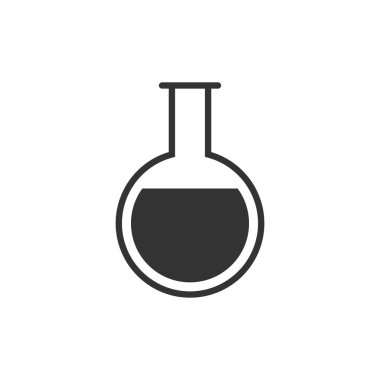 Test tüpü simgesi. Vektör çizim düz