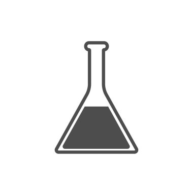 Test tüpü simgesi. Vektör çizim düz