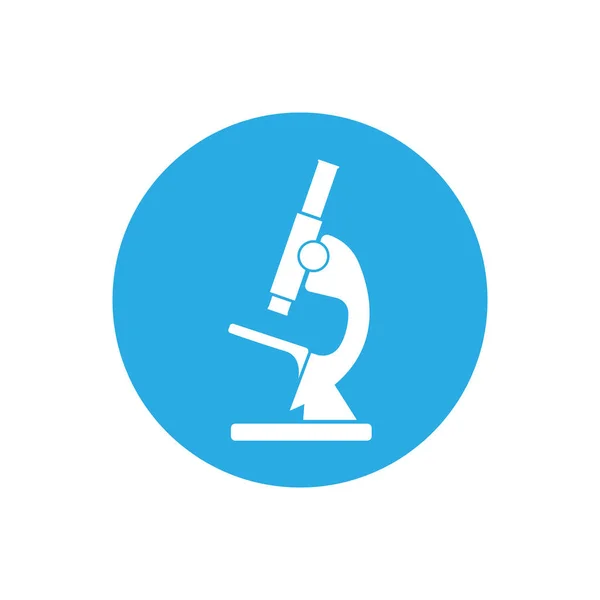 Illustration Vectorielle Design Plat Silhouette Microscope — Image vectorielle