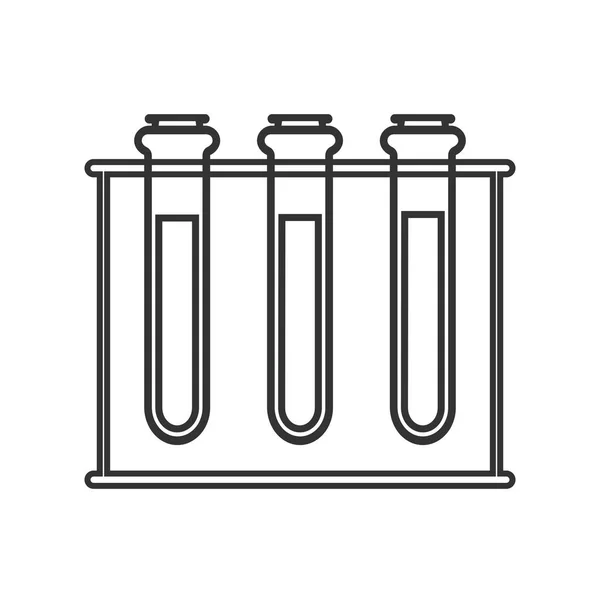 Reageerbuis Pictogram Vectorillustratie Plat — Stockvector