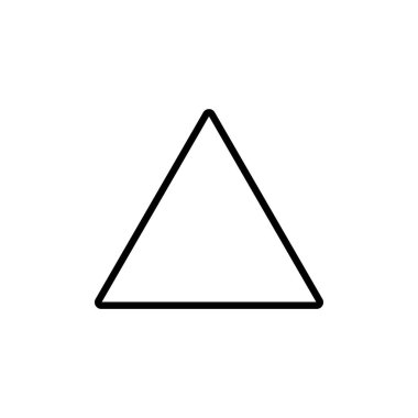 Geometri, üçgen simge vektör çizim düz