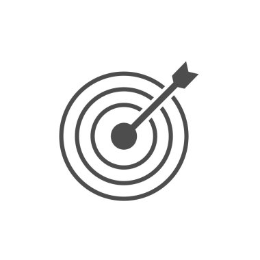 Yay, Merkezi, odak hedef simge vektör çizim düz