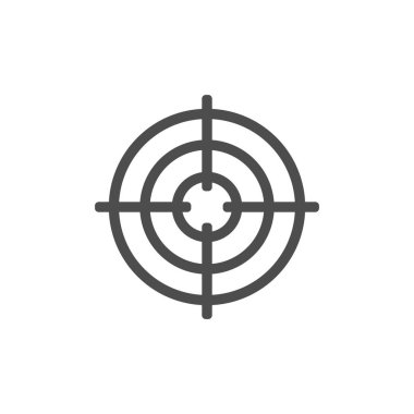 Yay, Merkezi, odak hedef simge vektör çizim düz