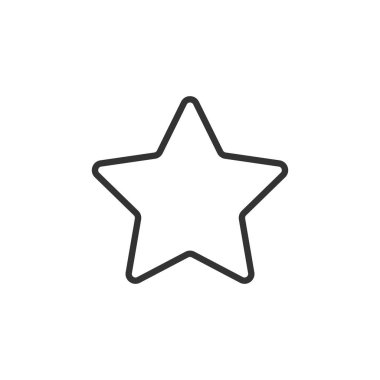 Yıldız satırı simgesi. Vektör çizim, düz tasarım.