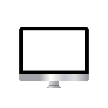 Masaüstü, görüntü, dizüstü bilgisayar, monitör simgesini. Vektör çizim, düz tasarım.