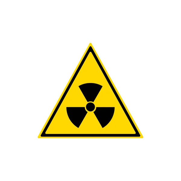 辐射警告符号图标。向量例证, 平面设计. — 图库矢量图片