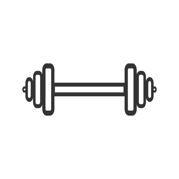 Dumbbell icon, barbel icon. Fitness sign. Vector illustration. Flat design. — Stock Vector