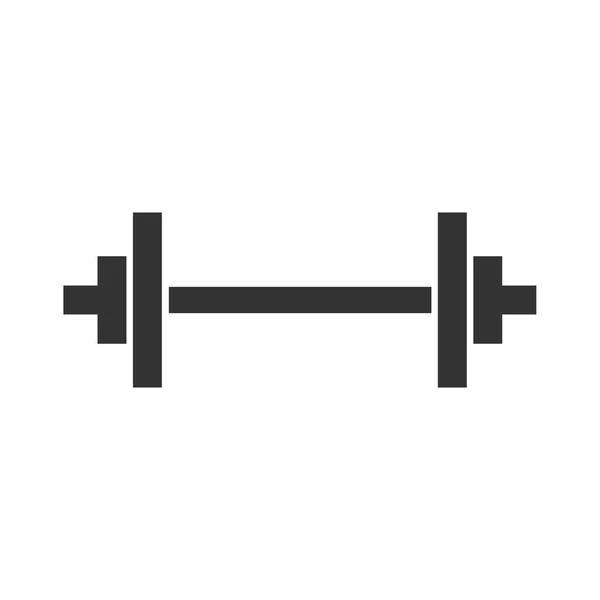 Hantel-Symbol, Barbel-Symbol. Fitnesszeichen. Vektorillustration. flache Bauweise. — Stockvektor