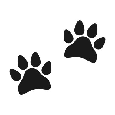 Pençe yazdırma simgesi. Vektör çizim, düz tasarım.