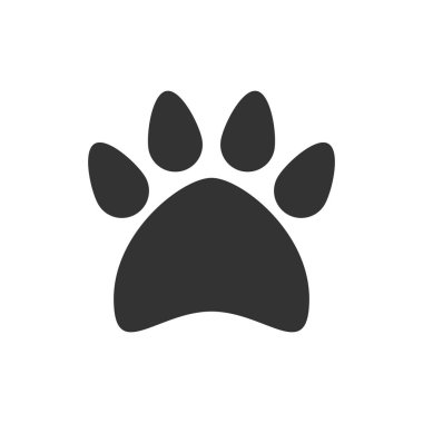 Pençe yazdırma simgesi. Vektör çizim, düz tasarım.