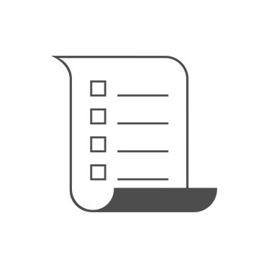 Onay, simge vektör çizim düz alışveriş listesi,