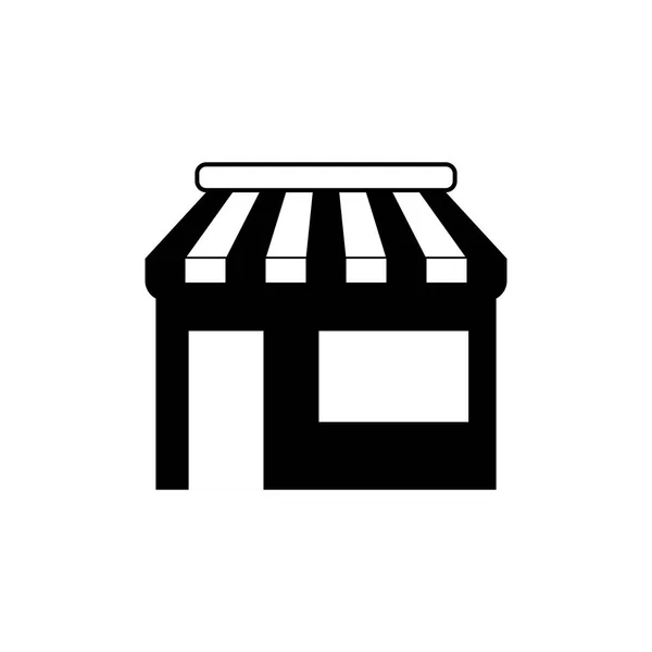 Commerce, magasin, icône de magasin. Illustration vectorielle. Bâtiment — Image vectorielle