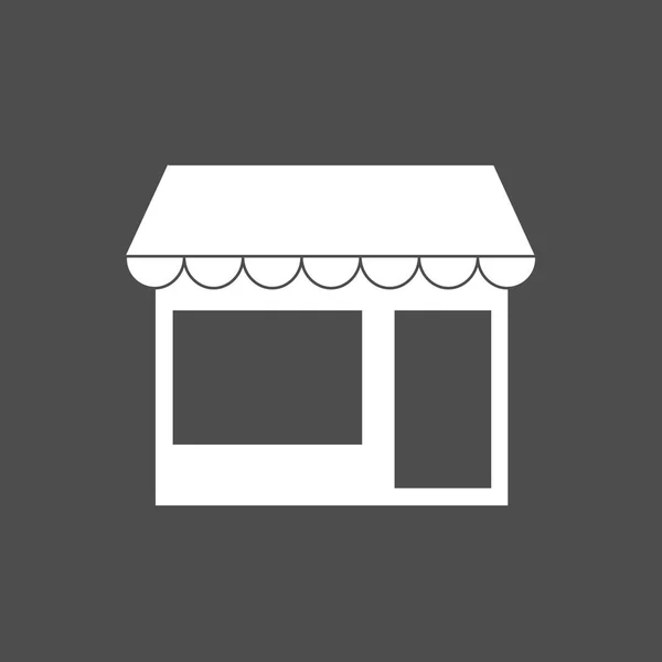 Comercio, tienda, icono de la tienda. Ilustración vectorial. Edificio — Vector de stock