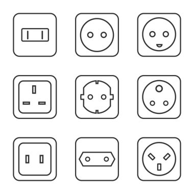 Elektrik prizine türü. Soket simgesi