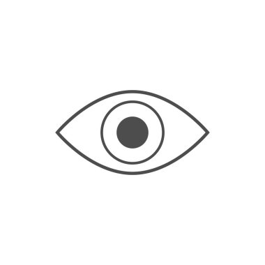 Göz simgesini. Vektör çizim basit düz