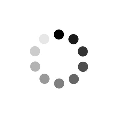 Vektör çizim, düz tasarım. Yükleme daire simgesi