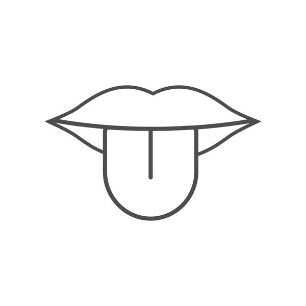 Ikona Ludzkie Usta Ilustracja Wektorowa Płaskie — Wektor stockowy