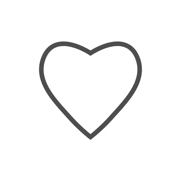 Ilustração Vetorial Design Plano Coração Ícone Símbolo Amor — Vetor de Stock