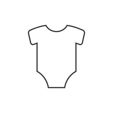 Çocuklar Onesie simgesi. Vektör çizim, düz tasarım.
