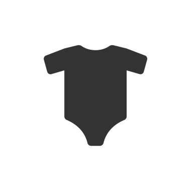 Çocuklar Onesie simgesi. Vektör çizim, düz tasarım.