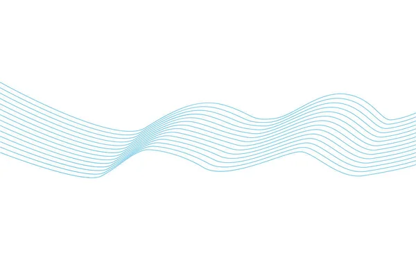 Våglinjer, wave stripe. Vektorillustration. Stiliserade line art bakgrund. — Stock vektor