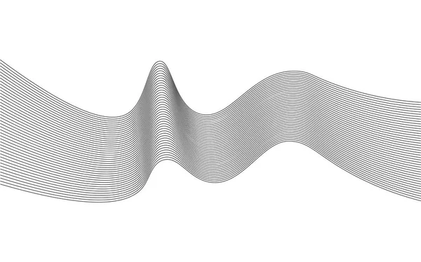 Linee ondulate, strisce ondulate. Illustrazione vettoriale. linea stilizzata arte sfondo . — Vettoriale Stock