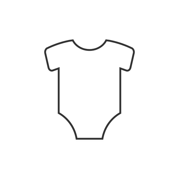 Çocuklar Onesie simgesi. Vektör çizim, düz tasarım.