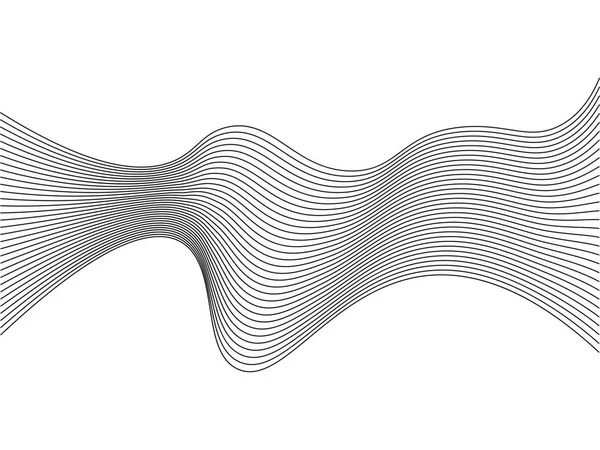 Linee ondulate, strisce ondulate. Illustrazione vettoriale. linea stilizzata arte sfondo . — Vettoriale Stock