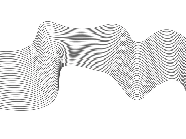 Dalgalı çizgiler, dalga şerit. Vektör çizim. Stilize çizgi arka plan sanat.