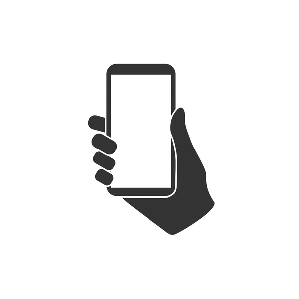 Smartfon Ikonę Rączki Wektor Płaskie — Wektor stockowy