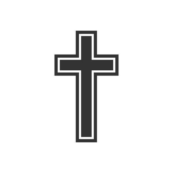 Flat design. Vector illustration. Religion christian cross
