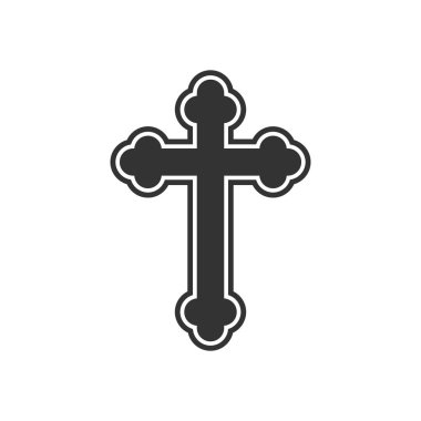 Düz tasarım. Vektör çizim Ortodoks çapraz