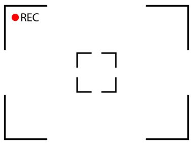 Kamera çerçeve vizör ekran. düz